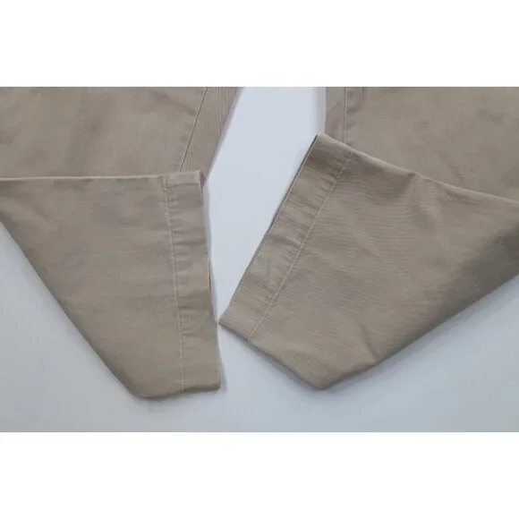 Vintage 90s Ralph Lauren Mens 34x32 Faded Wide Leg Chino Pants Beige Cotton